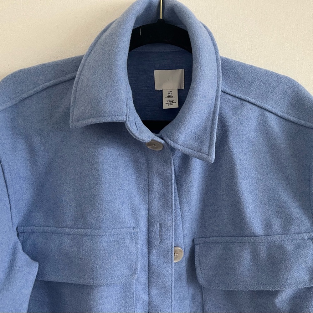 Zara womens blue shacket, small